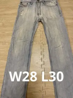 DIESEL × adidas コラボ デニムパンツ W28 L30ダメージ加工