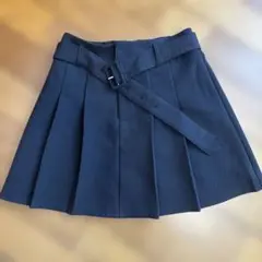 ベルト付き プリーツミニスカート ブラックのサムネイル