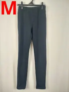 ★パンツ　裏起毛　スキニー　黒　レディース(Mサイズ)