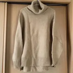 niko and ...ニコアンド☆オーバーサイズ　ざっくりセーター ベージュ