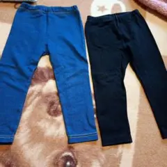 青と黒のレギンス2枚セット