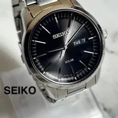 SEIKO セイコー ソーラー 電波腕時計 ブラック 7B42 SBTM129 - メルカリ