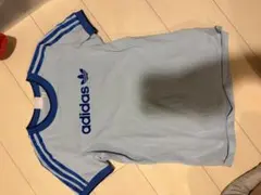 値下げ可能adidas 水色 半袖Tシャツ