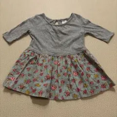 GAP ワンピース 80 花柄 切替 長袖 女の子 春秋のサムネイル