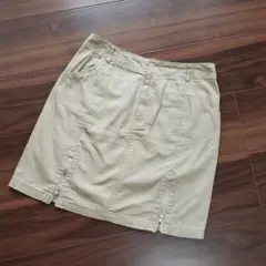【COMME CA ISM】ミニスカート 綿 ベージュ 履きやすい
