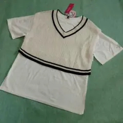 新品】PINK-latte ピンクラテ ベスト 半袖 Tシャツ 160 L