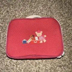 【限定セール♡】新品 ファミリア　デニムポーチ　メリーゴーランド 手刺繍 限定セール♡】新品 ファミリア デニムポーチ メリーゴーランド 手刺繍