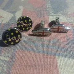 美品:ポールスミス・ドットデザイン &ミニクーパー英国国旗カフリンクス2点セット