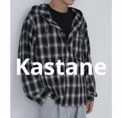 Kastane BM フードシャツ　セール　新品　チェック　パーカー　シャツのサムネイル