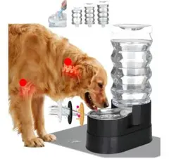 RIZZARI ペット自動給水器 9L 大容量 犬猫用 留守番 多頭飼い電源不要