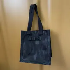 LUDLOW ラドロー HELLO メッシュ トートバッグ ブラックのサムネイル