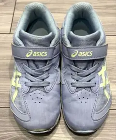 asicsレイザービーム　薄紫色　スニーカー マジックテープ　19cm