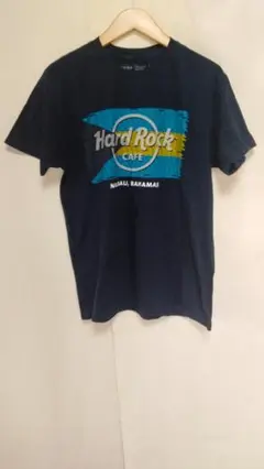 ハードロックカフェプリントTシャツMADE IN MEXICO紺色正規品サイズL