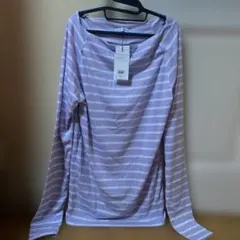 RODEO CROWNS ラベンダー ストライプ 長袖トップス