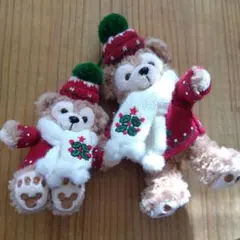 ダッフィー　クリスマスぬいばとストラップセット
