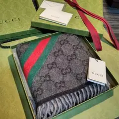 ❤新品箱袋付き❤ GUCCI マフラー ストールショール スカーフ❤黒アルパカ❤