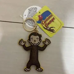 おさるのジョージ　キラキラ　ラインストーン　キーホルダー