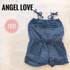 angel Love 小花柄サロペットパンツ　子供服100