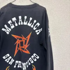 90s USA製 METALLICA メタリカ ロンT L GIANT バンドTのサムネイル
