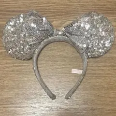 ディズニー ミニー カチューシャ シルバー スパンコール