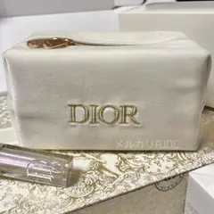 【未開封新品】日本未発売 ディオール 激レア オフホワイト ダブルジップ ポーチ