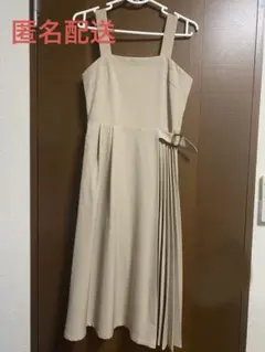 ハニーズ　プリーツ切替ジャンスカ　ベージュ　M