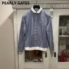 パーリーゲイツ 長袖シャツ 0 ストライプ プルオーバー ゴルフ