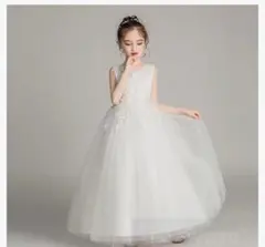 ホワイトチュールドレス　120センチ