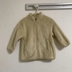 未使用品　美品　ベージュ ファー素材 アウター　フリース　UNIQLO 80cm