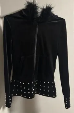 GUESS vintageベロア パーカー ブラック ロゴ総柄 - メルカリ