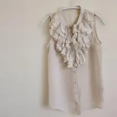 【MISCH MASCH】ミッシュマッシュ　フリル　ブラウスノースリーブシャツ