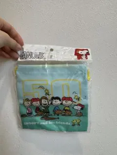 PEANUTS スヌーピー 50周年 巾着ポーチ