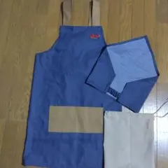 新品　130〜140 キッズエプロン&三角巾