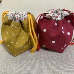 ♥︎四角い巾着袋セット♥︎ハンドメイド