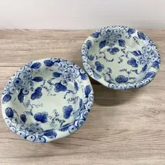 有田焼　一作窯　鉢　深鉢　盛り鉢　ふどう　ブドウ　染付　和食器　陶芸