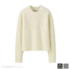 UNIQLO U ラムクロップドクルーネックセーター S