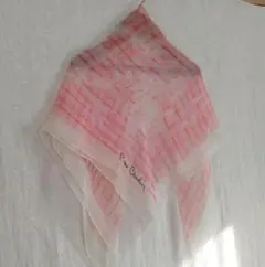 新品 春色 シルクスカーフ pierre cardin 絹100% フランス