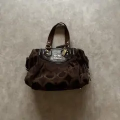 archive coach grunge shoulder bag brown