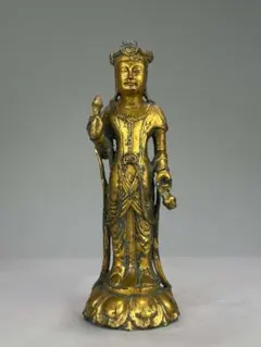 ◇金銅釈迦如来立像 新羅仏 仏像◇検）天平仏 飛鳥仏 高麗仏 百済仏