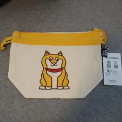 ☆新品☆AND PACKABLE 柴犬 ランチバッグ イエロー