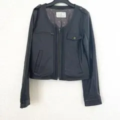 羊革 ノーカラーブラック