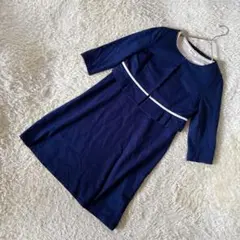 ミルクティー マタニティ セレモニースーツ ワンピース 授乳服 Lネイビー