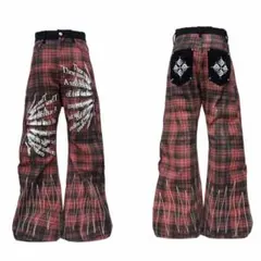 DEVIL PUNKS パンク系 スタッズ チェック柄 パンツ DEVIL PUNKS パンク系 スタッズ チェック柄 パンツ - メルカリ