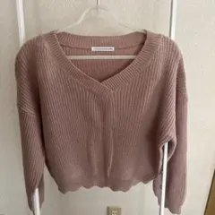 E hyphen world gallery PEACE Vネックニット