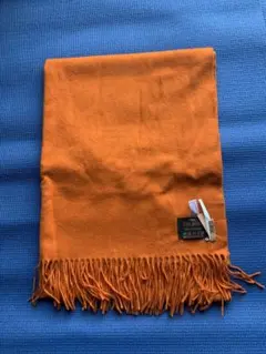 カシミア100%大判ストール　グレンプリンス ジョンストンズ　オレンジ　美品