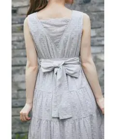 新品未開封＊トッコ　フラワーカットワーク刺繍レースコットンティアードワンピース