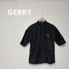 【GERRY】ジェリー 半袖 デニムシャツ ブラック L ワンポイント刺繍ロゴのサムネイル