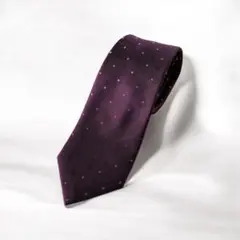 COMME CA ISM コムサイズム ネクタイ ワインレッド ドット柄 シルク