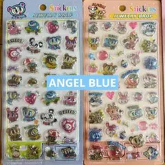エンジェルブルー　ANGELBLUE シール　ぷっくりシール　2枚セット