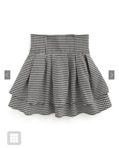 GRLインパン裏地付き千鳥柄フレアミニスカート［gm773］